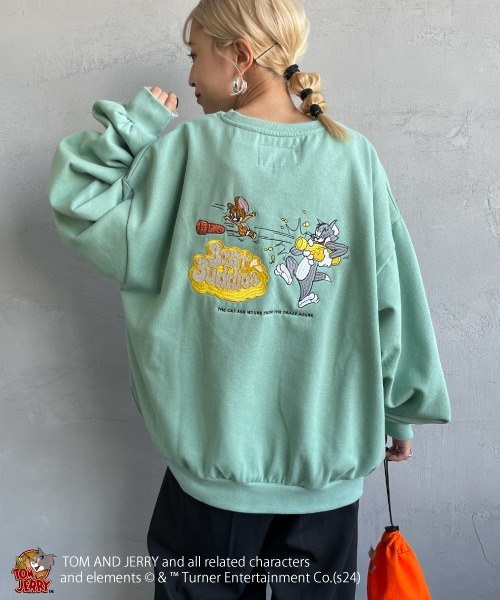 【セール】[SEQUENZ/シークエンズ] トムとジェリー RAMUNE SHOT バックロゴ刺繍スウェット（スウェット）｜SEQUENZ（シークエンズ）