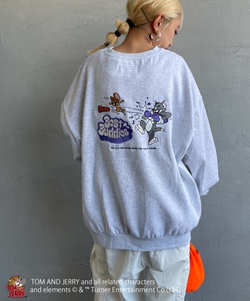 【セール】[SEQUENZ/シークエンズ] トムとジェリー RAMUNE SHOT バックロゴ刺繍スウェット（スウェット）｜SEQUENZ（シークエンズ）