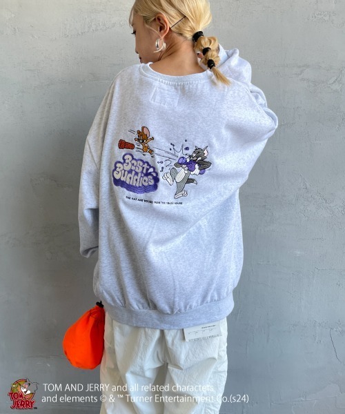 【セール】[SEQUENZ/シークエンズ] トムとジェリー RAMUNE SHOT バックロゴ刺繍スウェット（スウェット）｜SEQUENZ（シークエンズ）