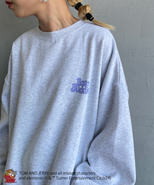 【セール】[SEQUENZ/シークエンズ] トムとジェリー RAMUNE SHOT バックロゴ刺繍スウェット（スウェット）｜SEQUENZ（シークエンズ）