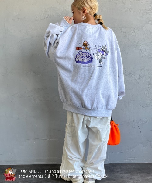 【セール】[SEQUENZ/シークエンズ] トムとジェリー RAMUNE SHOT バックロゴ刺繍スウェット（スウェット）｜SEQUENZ（シークエンズ）