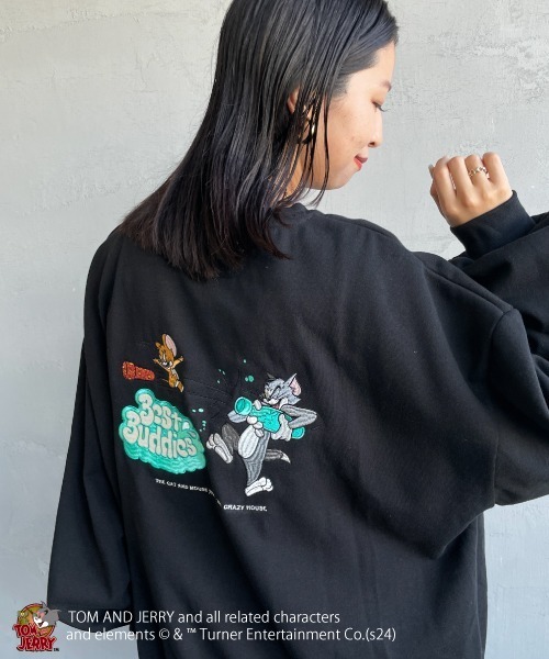 【セール】[SEQUENZ/シークエンズ] トムとジェリー RAMUNE SHOT バックロゴ刺繍スウェット（スウェット）｜SEQUENZ（シークエンズ）