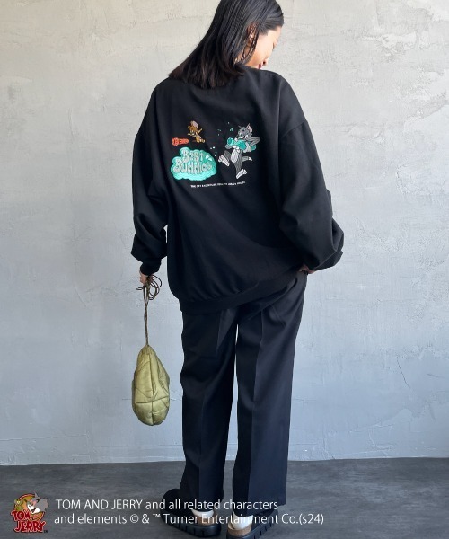 【セール】[SEQUENZ/シークエンズ] トムとジェリー RAMUNE SHOT バックロゴ刺繍スウェット（スウェット）｜SEQUENZ（シークエンズ）