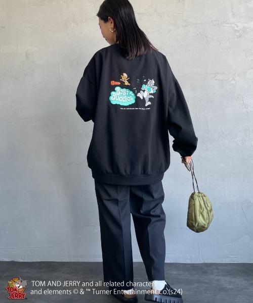 【セール】[SEQUENZ/シークエンズ] トムとジェリー RAMUNE SHOT バックロゴ刺繍スウェット（スウェット）｜SEQUENZ（シークエンズ）