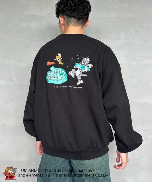【セール】[SEQUENZ/シークエンズ] トムとジェリー RAMUNE SHOT バックロゴ刺繍スウェット（スウェット）｜SEQUENZ（シークエンズ）
