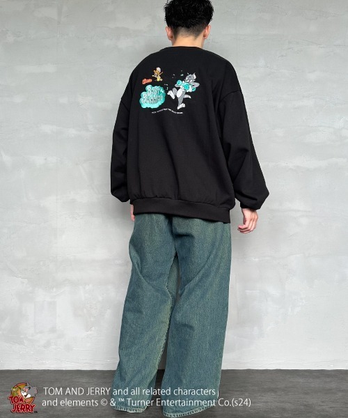 【セール】[SEQUENZ/シークエンズ] トムとジェリー RAMUNE SHOT バックロゴ刺繍スウェット（スウェット）｜SEQUENZ（シークエンズ）