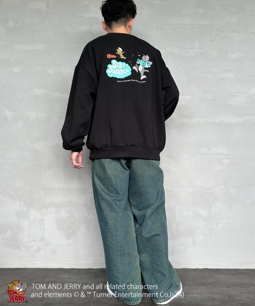 【セール】[SEQUENZ/シークエンズ] トムとジェリー RAMUNE SHOT バックロゴ刺繍スウェット（スウェット）｜SEQUENZ（シークエンズ）