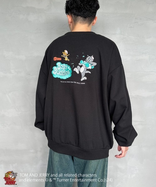 【セール】[SEQUENZ/シークエンズ] トムとジェリー RAMUNE SHOT バックロゴ刺繍スウェット（スウェット）｜SEQUENZ（シークエンズ）