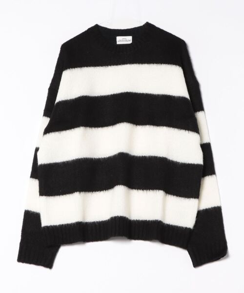 SPINNS（スピンズ）の「グランジ＆ストリート/ チクチクしないモヘアボーダーニット（ニット/セーター・メンズ・ホワイト×ブラック/ネイビー系/ブラウン系その他/ブラック×レッド/グレー系その他/ピンク系その他・ONESIZE）」の16枚目の写真