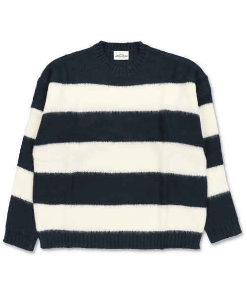 SPINNS（スピンズ）の「グランジ＆ストリート/ チクチクしないモヘアボーダーニット（ニット/セーター・メンズ・ホワイト×ブラック/ネイビー系/ブラウン系その他/ブラック×レッド/グレー系その他/ピンク系その他・ONESIZE）」の17枚目の写真