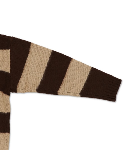 SPINNS（スピンズ）の「グランジ＆ストリート/ チクチクしないモヘアボーダーニット（ニット/セーター・メンズ・ホワイト×ブラック/ネイビー系/ブラウン系その他/ブラック×レッド/グレー系その他/ピンク系その他・ONESIZE）」の22枚目の写真