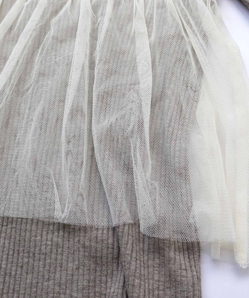 Crisp(クリスプ)の「チュールレイヤードハイネックリブTシャツ(Tシャツ/カットソー・レディース・グレー/ベージュ・FREE)」の16枚目の写真