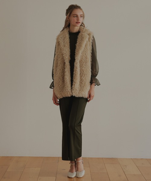 Dorry Doll（ドリードール）の「プードルファーベスト（ベスト・レディース・ブラック/ブラウン/ベージュ・MEDIUM）」の12枚目の写真