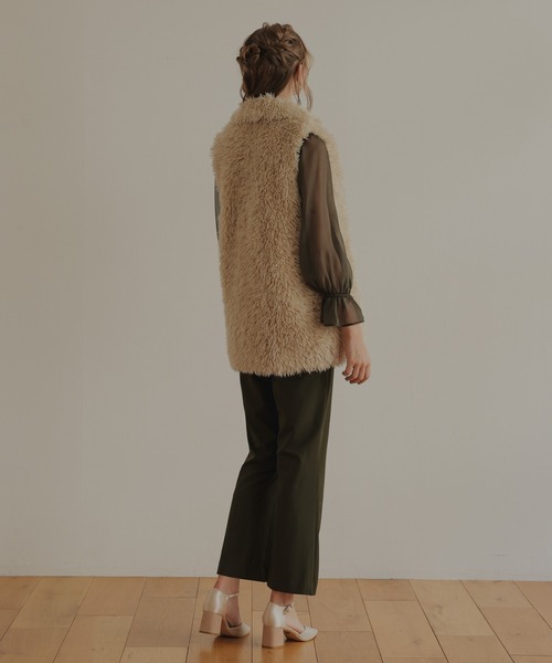 Dorry Doll（ドリードール）の「プードルファーベスト（ベスト・レディース・ブラック/ブラウン/ベージュ・MEDIUM）」の14枚目の写真