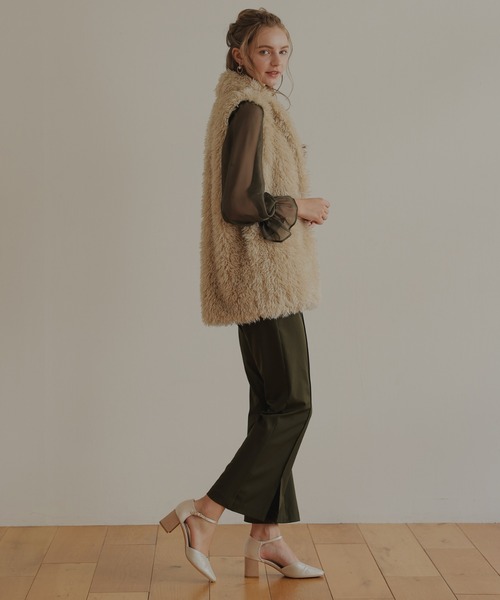 Dorry Doll（ドリードール）の「プードルファーベスト（ベスト・レディース・ブラック/ブラウン/ベージュ・MEDIUM）」の15枚目の写真