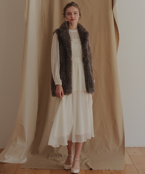 Dorry Doll（ドリードール）の「プードルファーベスト（ベスト・レディース・ブラック/ブラウン/ベージュ・MEDIUM）」の19枚目の写真