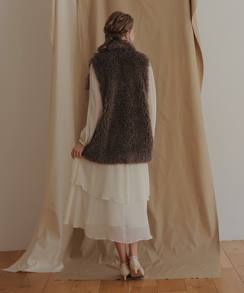 Dorry Doll（ドリードール）の「プードルファーベスト（ベスト・レディース・ブラック/ブラウン/ベージュ・MEDIUM）」の22枚目の写真