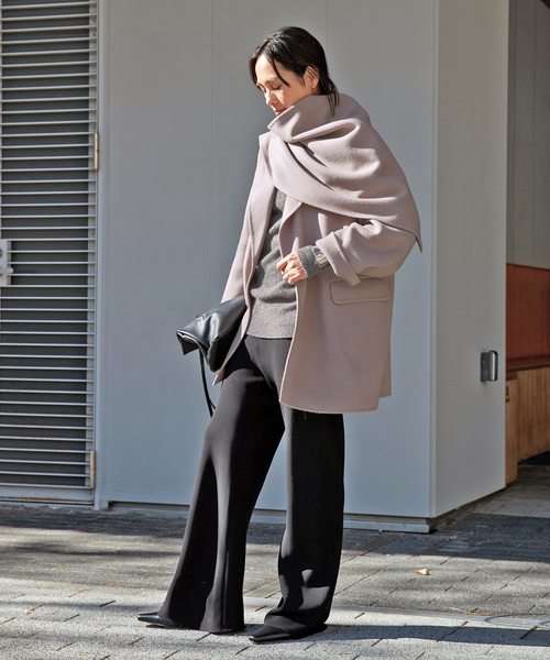 AP STUDIO(エーピーストゥディオ)の「スカーフ付きジャケット(その他アウター・レディース・ベージュ系その他/ブラック・FREE)」の3枚目の写真