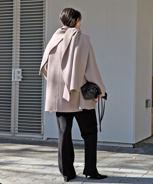 AP STUDIO(エーピーストゥディオ)の「スカーフ付きジャケット(その他アウター・レディース・ベージュ系その他/ブラック・FREE)」の4枚目の写真