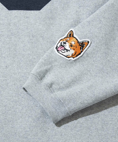 go slow caravan（ゴースローキャラバン）の「eco lead 裏起毛GSCカレッジラウンドクルーネック（スウェット・メンズ・ダークパープル/ダークブラウン/杢グレー・X-LARGE/LARGE/MEDIUM）」の15枚目の写真