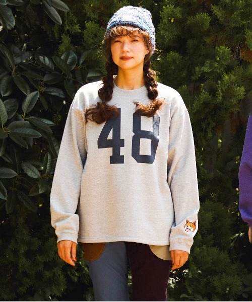 go slow caravan（ゴースローキャラバン）の「eco lead 裏起毛GSCカレッジラウンドクルーネック（スウェット・メンズ・ダークパープル/ダークブラウン/杢グレー・X-LARGE/LARGE/MEDIUM）」の17枚目の写真