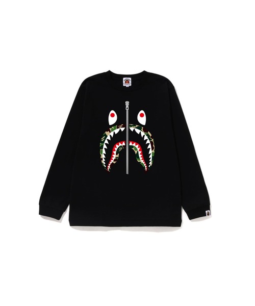 A BATHING APE（アベイシングエイプ）の「ABC CAMO SHARK LS TEE（Tシャツ/カットソー・キッズ・ブラック×ブルー/ホワイト×ピンク/ブラック×グリーン/ホワイト×ブルー/ホワイト×グリーン・160/150）」の5枚目の写真