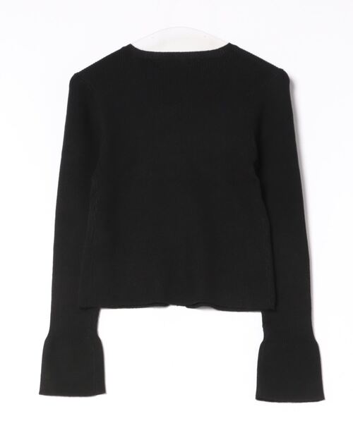 SWINGLE（スウィングル）の「フロントリボンフレア袖ニットプルオーバー（ニット/セーター・レディース・オフホワイト/ブラック/ピンク・FREE）」の4枚目の写真