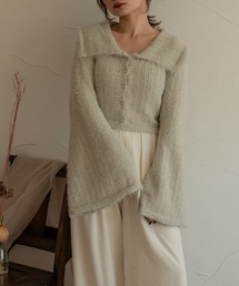 flare sleeve glitter shaggy tops / フレアスリーブラメシャギートップス