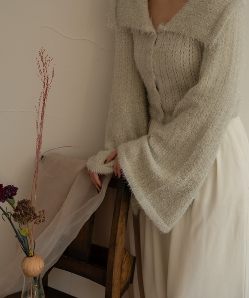 ✨美品✨エトロ カーディガン 42 ジャガード ペイズリー ラメ フレア