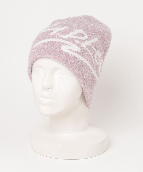 Lee（リー）の「【Lee】LE GLITTER JACQUARD BEANIE（ニットキャップ/ビーニー・レディース・ブラック/ライトグレー/ピンク・FREE）」の3枚目の写真