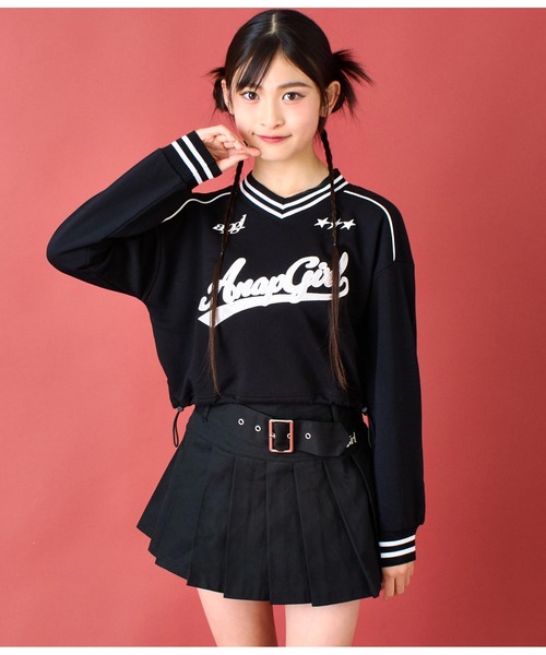 セール】ベルトデザイン ハーフプリーツ スカート（スカート）｜ANAP