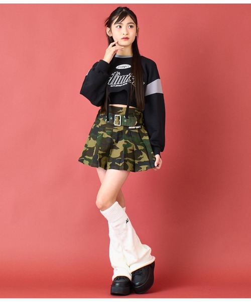 セール】ベルトデザイン ハーフプリーツ スカート（スカート）｜ANAP