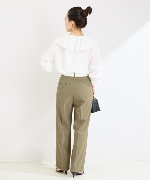 B.C STOCK(ベーセーストック)の「《追加2》マーベルトパンツ(スラックス・レディース・ブラック/カーキ/グレー・SMALL/MEDIUM)」の7枚目の写真