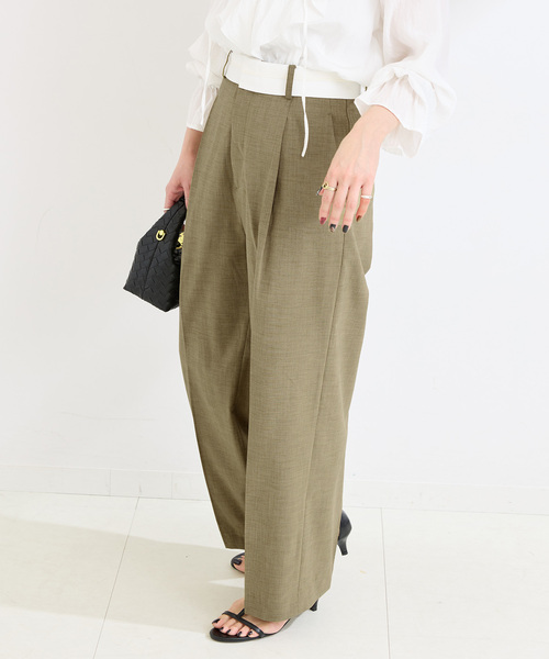 B.C STOCK(ベーセーストック)の「《追加2》マーベルトパンツ(スラックス・レディース・ブラック/カーキ/グレー・SMALL/MEDIUM)」の6枚目の写真