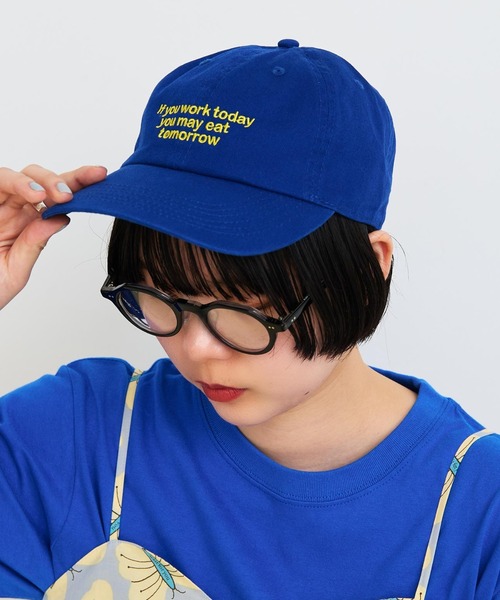 I am I in fact...(アイアムアイインファクト)の「ANT キャップ(キャップ・レディース・ブルー/ベージュ・FREE)」の2枚目の写真