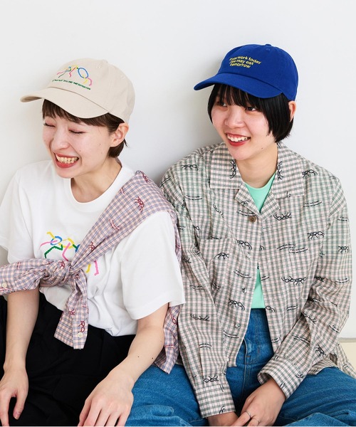 I am I in fact...(アイアムアイインファクト)の「ANT キャップ(キャップ・レディース・ブルー/ベージュ・FREE)」の4枚目の写真