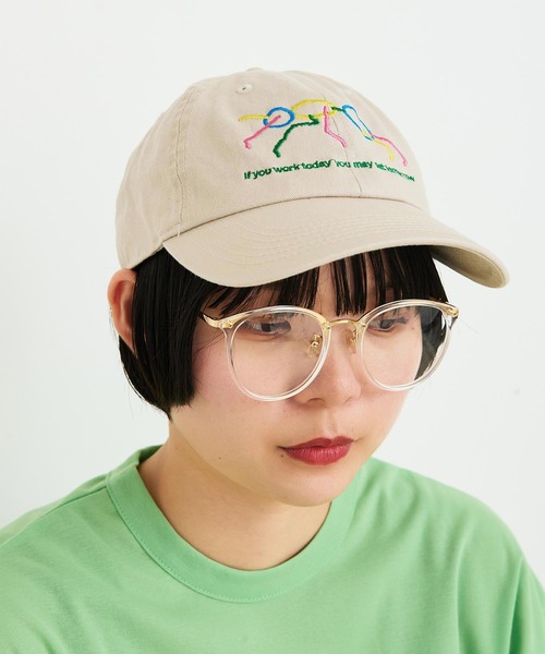 I am I in fact...(アイアムアイインファクト)の「ANT キャップ(キャップ・レディース・ブルー/ベージュ・FREE)」の6枚目の写真