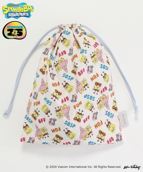 BAYFLOW（ベイフロー）の「【SpongeBob(スポンジ・ボブ)×BAYFLOW】巾着3点セット(KIDS)（エコバッグ/サブバッグ・キッズ・アイボリー・FREE）」の3枚目の写真