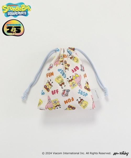 BAYFLOW（ベイフロー）の「【SpongeBob(スポンジ・ボブ)×BAYFLOW】巾着3点セット(KIDS)（エコバッグ/サブバッグ・キッズ・アイボリー・FREE）」の6枚目の写真