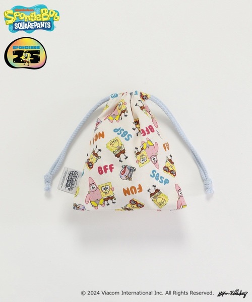 BAYFLOW（ベイフロー）の「【SpongeBob(スポンジ・ボブ)×BAYFLOW】巾着3点セット(KIDS)（エコバッグ/サブバッグ・キッズ・アイボリー・FREE）」の7枚目の写真