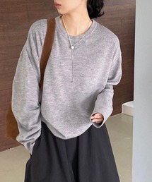 Alum'（アルム）の「ベーシックニットプルオーバー（ニット/セーター）」