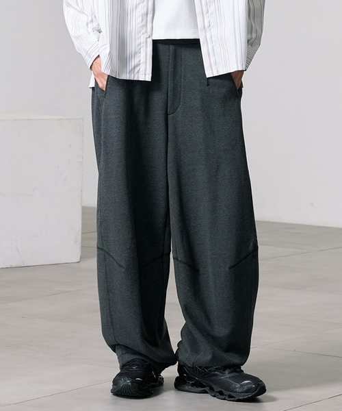 PUBLIC TOKYO（パブリックトウキョウ）の「PUBLIC SWEAT バレルイージーパンツ（スウェットパンツ・メンズ・ダークブラウン/ダークグレー/バーガンディー/グレー・1/2/3）」の18枚目の写真