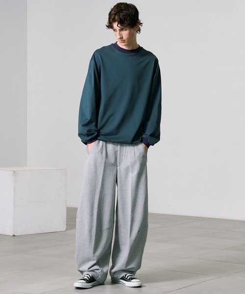 PUBLIC TOKYO（パブリックトウキョウ）の「PUBLIC SWEAT バレルイージーパンツ（スウェットパンツ・メンズ・ダークブラウン/ダークグレー/バーガンディー/グレー・1/2/3）」の22枚目の写真