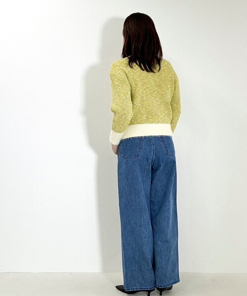 NOLLEY'S LIGHT（ノーリーズライト）の「ラメMIXヤーンプルオーバーニット（ニット/セーター・レディース・グリーン系その他/イエロー系その他/グレー系その他/ピンク系その他・38）」の6枚目の写真