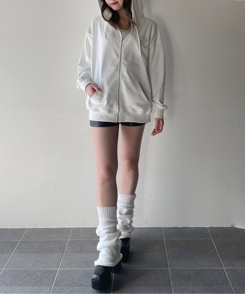 one way（ワンウェイ）の「ストーンロゴジップパーカー（パーカー・レディース・グレー/ブラック/ピンク/ホワイト・FREE）」の10枚目の写真