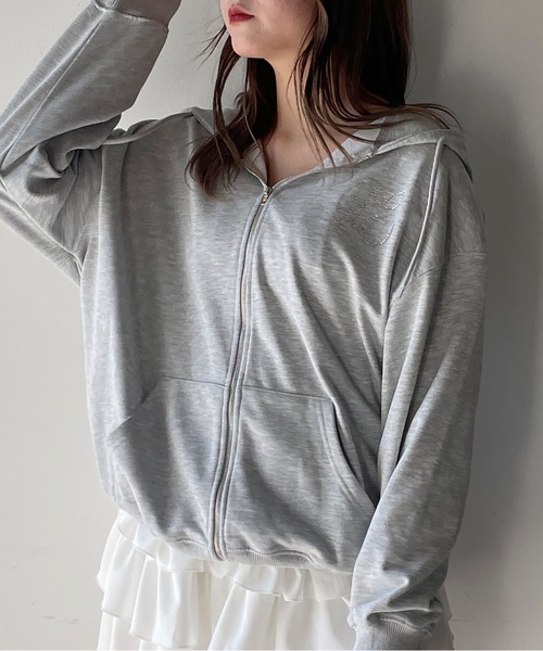 [関税なし] Stone / シェパ パーカー RHINESTONE OG ZIP HOODED SWEATSHIRT（パーカー）｜XLARGE
