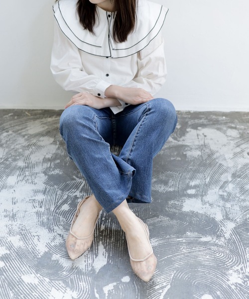 SESTO（セスト）の「ハート柄チュールスリングバックパンプス（パンプス・レディース・ベージュ/ブラック・22.5cm/23.5cm/24.5cm/23.0cm/24.0cm/25.0cm）」の20枚目の写真