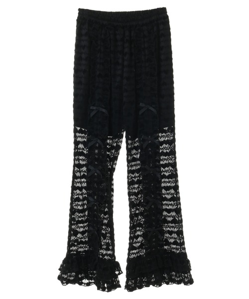 Candy Stripper（キャンディストリッパー）の「LOVE ME FLARE パンツ（その他パンツ・レディース・ブラック/オフホワイト・FREE）」の17枚目の写真