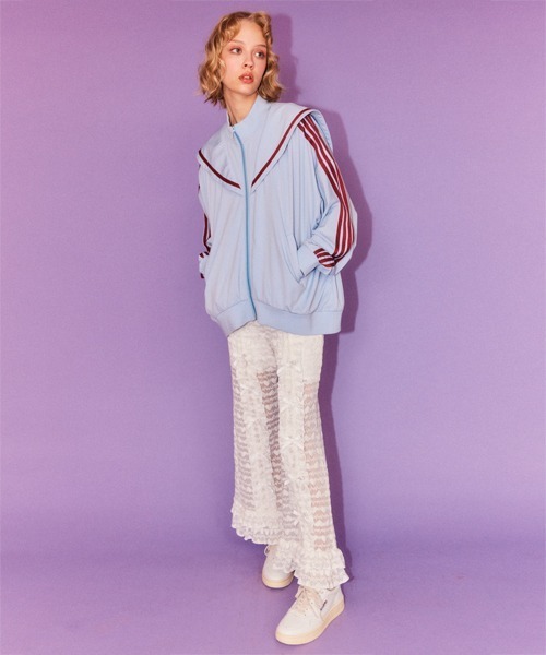 Candy Stripper（キャンディストリッパー）の「LOVE ME FLARE パンツ（その他パンツ・レディース・ブラック/オフホワイト・FREE）」の5枚目の写真