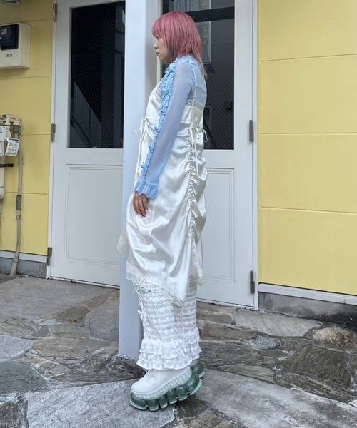 Candy Stripper（キャンディストリッパー）の「LOVE ME FLARE パンツ（その他パンツ・レディース・ブラック/オフホワイト・FREE）」の16枚目の写真